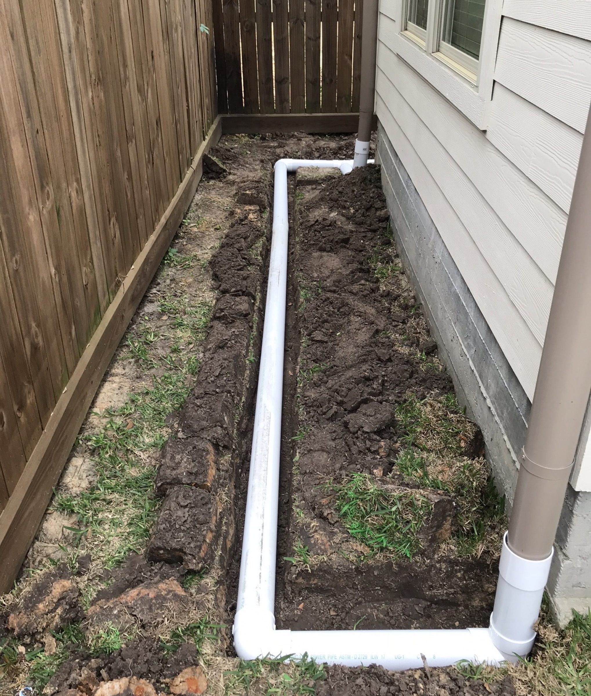 French drain by Danny's Landscaping