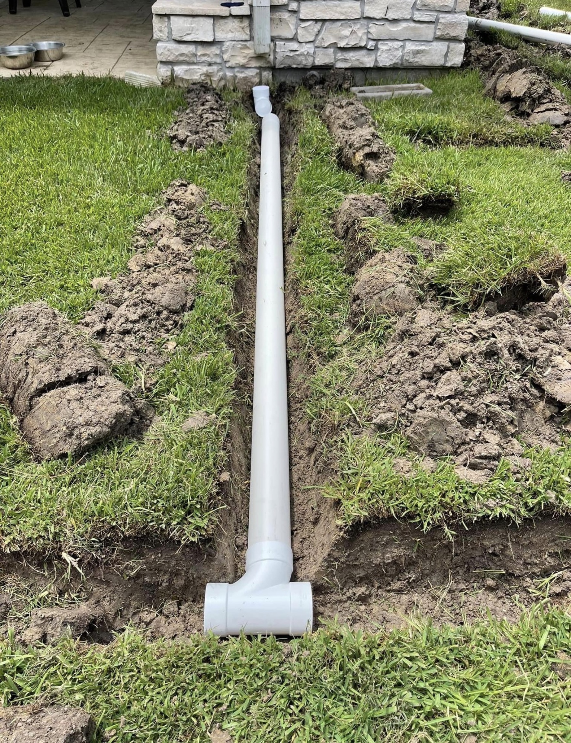 French drain by Danny's Landscaping