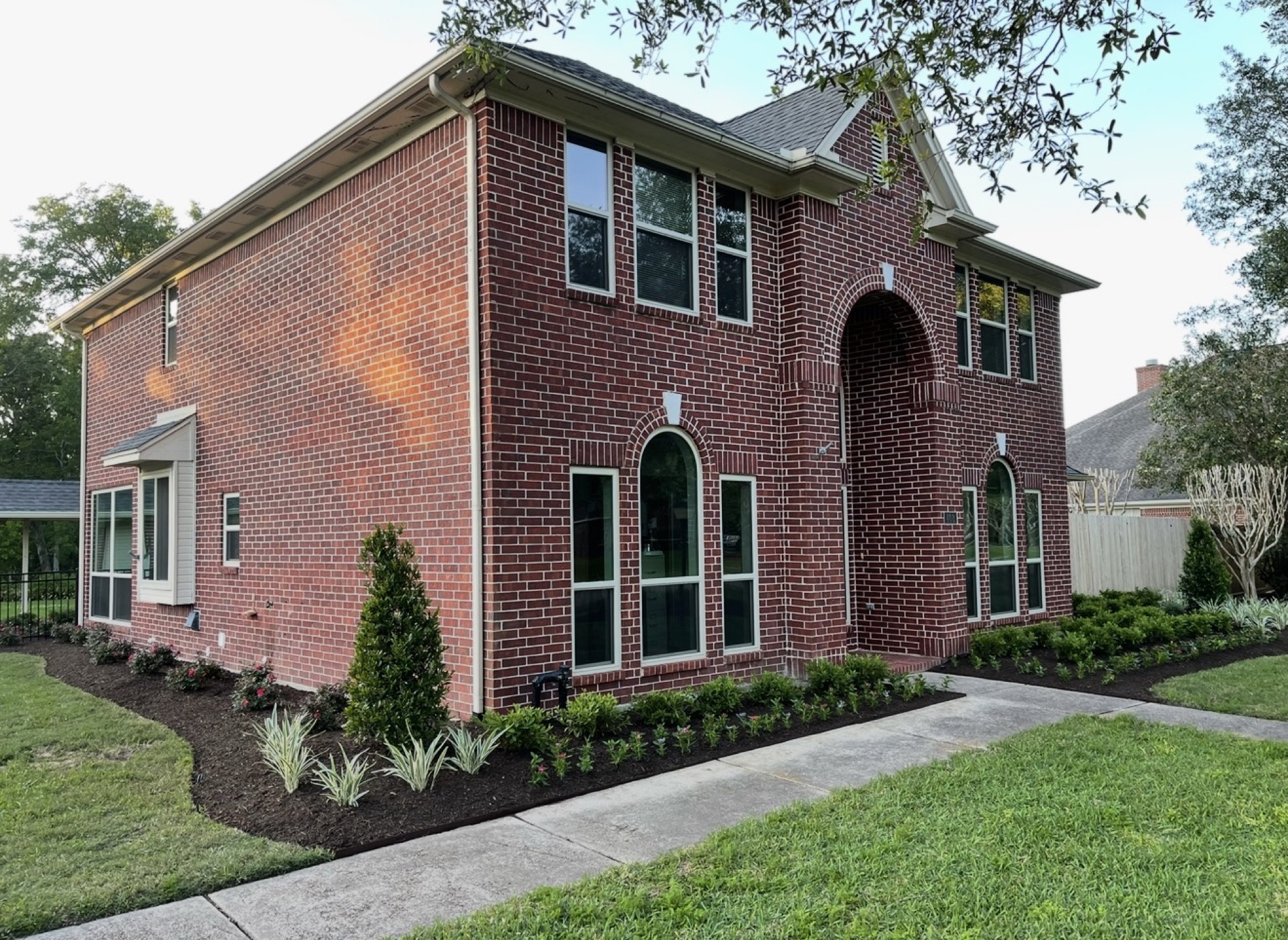 Landscaping company in El Lago — colorful planted landscape beds